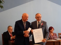 Nowi Honorowi Członkowie DTN 2021, mgr Ludwik Chełmicki z Warszawy i prof. Mirosław Krajewski, Skępe, 4 IX 2021 r.